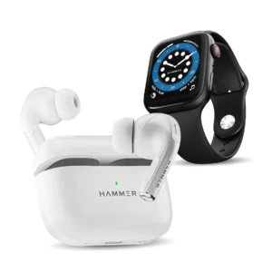 Hammer Aero max Bluetooth Earbuds & Ace 2.0 Smartwatch (Combo)