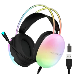 Hammer Blaze Gaming Headphone with 50mm Sound Drivers & RGB Lights