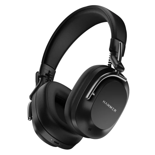 Hammer Bash Pro Wireless Headphones with 32db Hybrid ANC & Quad Mics