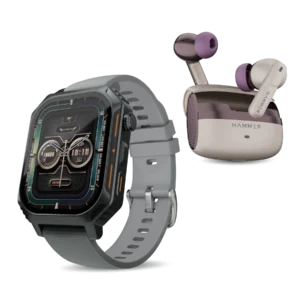 Hammer Conquer Bluetooth Smartwatch & Stellar TWS Earbuds (Combo)