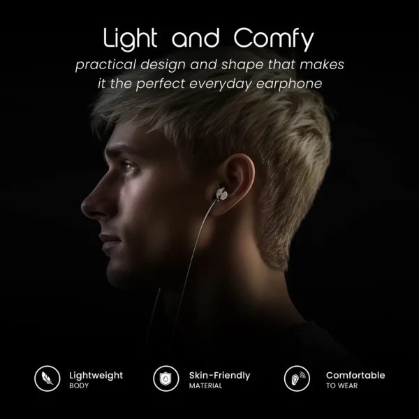 Hammer Nova Universal Type-C Earphones with Metallic Built Earbuds, Powerful Bass & Lightweight - Image 5