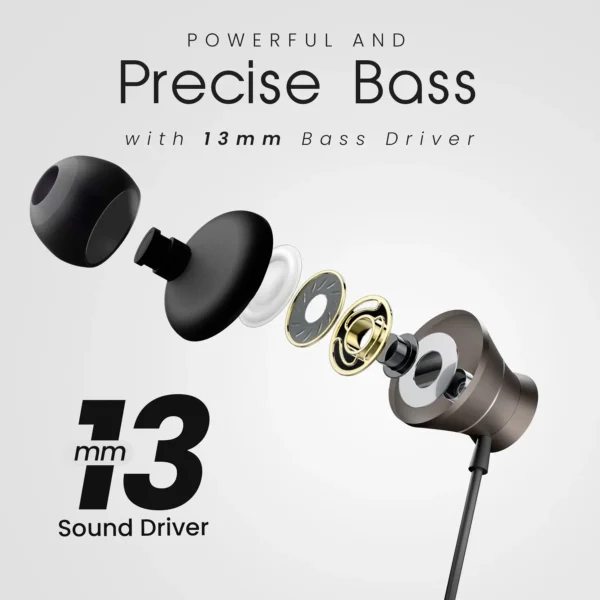 Hammer Nova Universal Type-C Earphones with Metallic Built Earbuds, Powerful Bass & Lightweight - Image 4