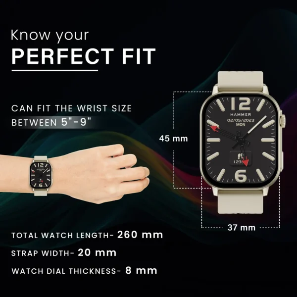 Hammer Arctic 2.04" Super Amoled Display Bluetooth Calling Smartwatch - Image 9