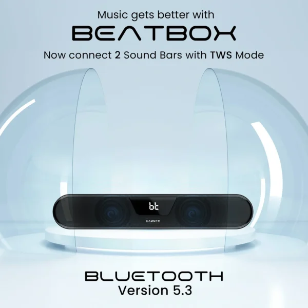 Hammer BeatBox 24W Output Bluetooth Soundbar With RGB Lights and Upto 8 Hours Playtime - Image 8