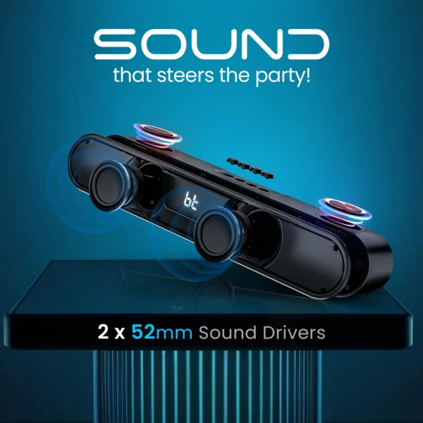 Hammer BeatBox 24W Output Bluetooth Soundbar With RGB Lights and Upto 8 Hours Playtime - Image 7